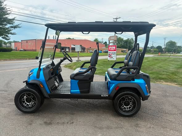 Golf cart maintenance – 2026 ICON i40FX Lithium Golf Cart – Blue, Forward-Facing 4 Passenger