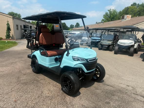 Golf cart maintenance – 2026 Verdi Aspen S4 Lithium Golf Cart – Light Blue with Cognac Seats