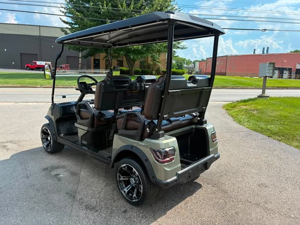 Lithium golf cart batteries – 2026 Tara Summit 4 Lithium Golf Cart – Sage Green, Brown Seats