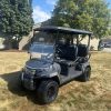 2025-epic-e40fx-lithium-golf-cart-1 2025 Epic E40FX lithium golf cart in gunmetal gray, front angle