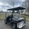 rear view of TrailMaster Taurus 200 gas cart with rear flip seat