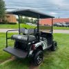 charcoal-ezgo-rxv-gas-golf-cart-3 rear flip seat footplate on the charcoal EZGO RXV golf cart