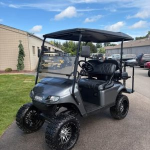 E-Z-GO TXT Lithium Electric Golf Cart – Gunmetal Gray, Lifted, Samsung Battery