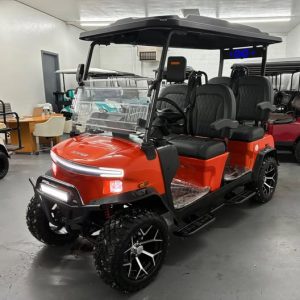 Denago Rover XL Lithium Golf Cart – Orange, Lifted, Street Legal