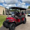 red 2026 ICON i40FX lithium golf cart front angle view