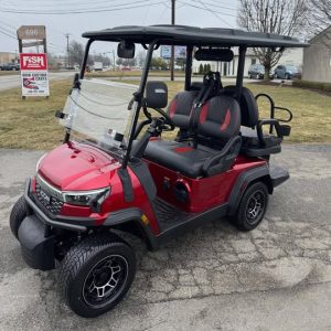 2026 ICON i40X Lithium Golf Cart – Sangria Red, 4 Passenger