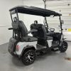 silver Denago Rover XL lithium cart showing LED light bar and brush guard